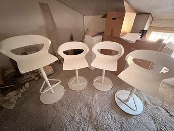 4 Sgabelli bianchi per interno o esterno