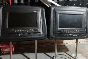 Poggiatesta  TV con lettore dvd-usb-micro sd