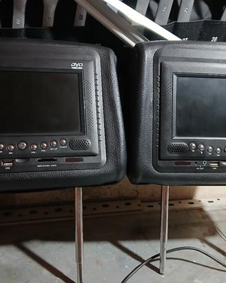 Poggiatesta  TV con lettore dvd-usb-micro sd