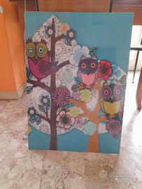 Quadro con gufi cm.50x70 ikea