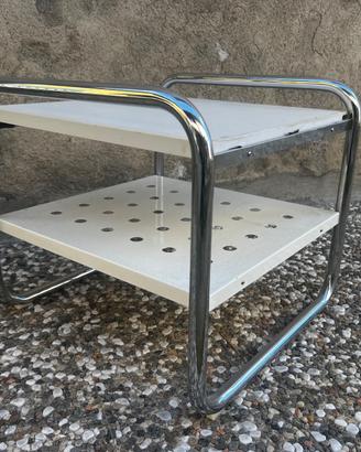Tavolino basso a due ripiani stile "Industrial"