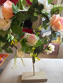 Centro tavolo con fiori finti