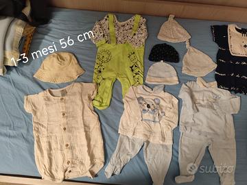 abbigliamento vestiti 1-3 mesi neonato 