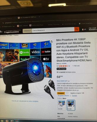 mini proiettore agima 4k