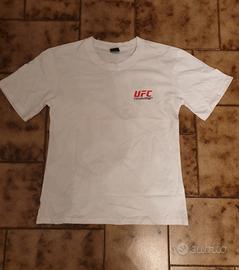 maglia t shirt UFC bianca e rossa S