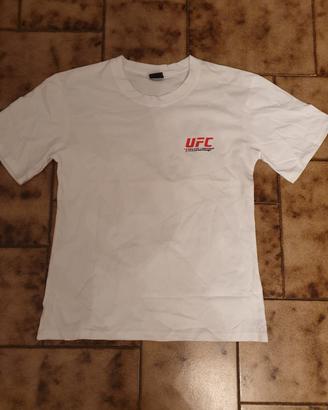maglia t shirt UFC bianca e rossa S