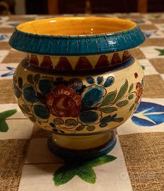 Vaso ceramica Sciacca  "Caruso" firmati 