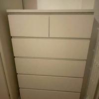 Cassettiera malm ikea bianca