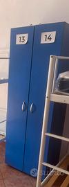 armadietti di legno blu