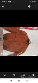 Bomber vintage in pelle scamosciata