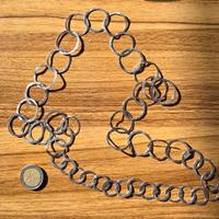 Collana in argento anelli battuti a mano