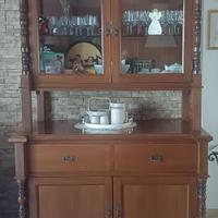 Cristalliera artigianale in legno massello