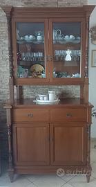 Cristalliera artigianale in legno massello