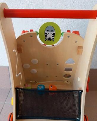 carrello primi passi in legno