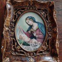 Arte devozionale:antico quadro in gesso "Madonna c