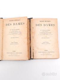 Libro antico 1880Ca. Maison Rustiques Dames Cucina