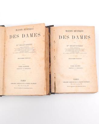Libro antico 1880Ca. Maison Rustiques Dames Cucina