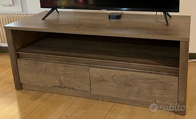 Mobile TV Jysk effetto legno 2 cassetti 130x53