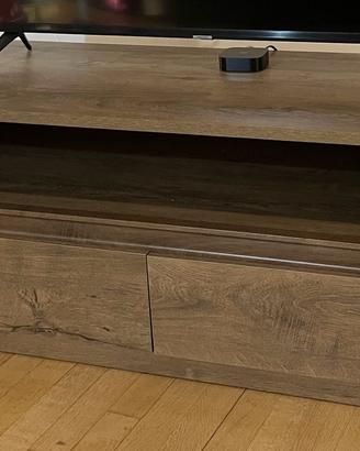 Mobile TV Jysk effetto legno 2 cassetti 130x53