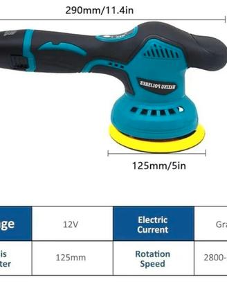 Lucidatrice Levigatrice Rotorbitale 2 batterie 12V