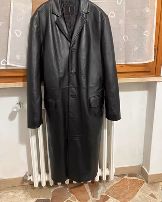 Giacca lunga in vera pelle