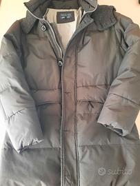 Giubbotto nero unisex vera piuma, neve, TG.L