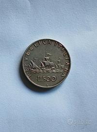 Moneta 500 lire Argento "Caravelle"Replubica Italy