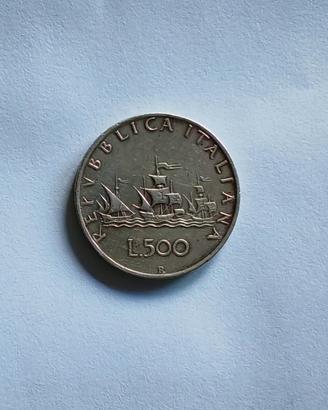 Moneta 500 lire Argento "Caravelle"Replubica Italy