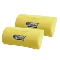 Coppia poggia collo da poggiatesta giallo