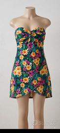 Vestito estivo a fascia con motivo tropicale