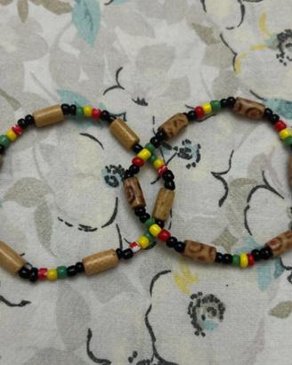 Braccialetti stile raggae 2pz
