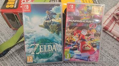 zalda tears of the Kingdom e Mario kart 8 delux