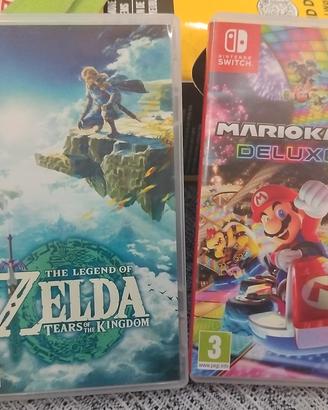 zalda tears of the Kingdom e Mario kart 8 delux