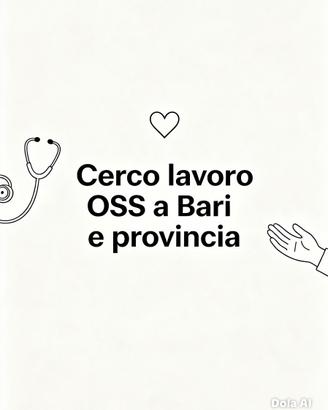 Operatrice Socio Sanitaria (OSS) Bari e provincia