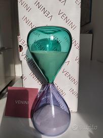 Clessidra Venini  Lilla Menta, cristallo.