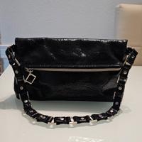 Borsetta in pelle lucida- Made in Italy 