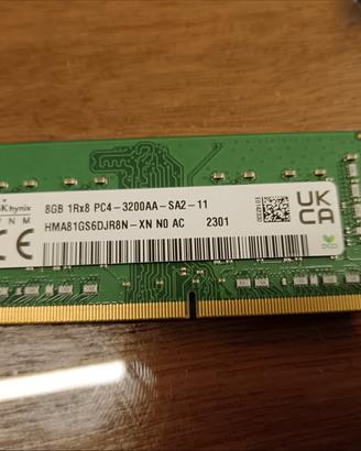 RAM Laptop 8GB SODIMM DDR4 3200MHz