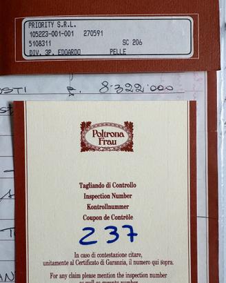 Divano tre posti in pelle Frau