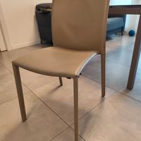 4 sedie Bontempi (modello Linda) - vero cuoio