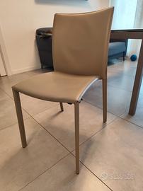 4 sedie Bontempi (modello Linda) - vero cuoio