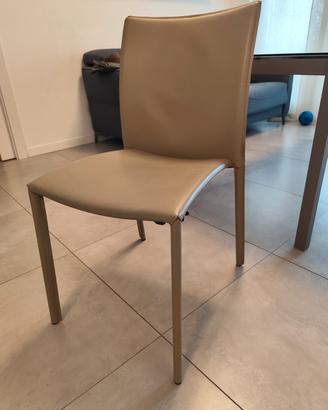 4 sedie Bontempi (modello Linda) - vero cuoio