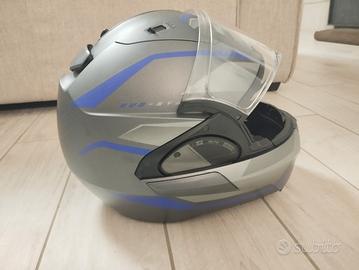Casco moto Shark EVO ES YARI Mat ABS, Grigio/Blu, 