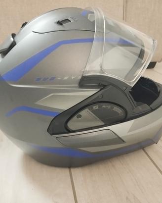 Casco moto Shark EVO ES YARI Mat ABS, Grigio/Blu, 
