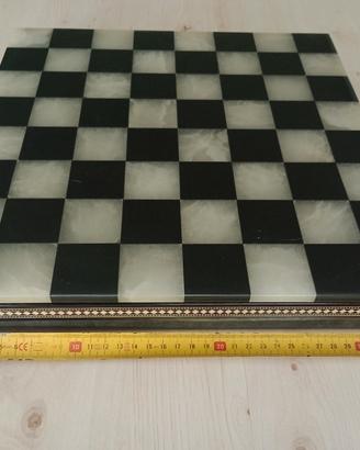 Scacchiera in alabastro Chiellini 30 cm – nuova