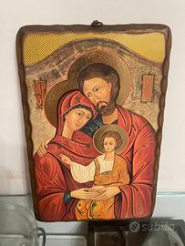 ICONA SACRA LITOGRAFATA ORO A CALDO - SACRA FAMIGL