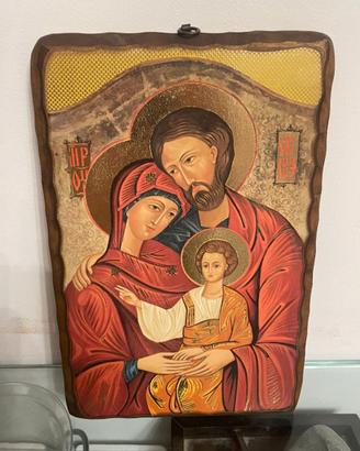 ICONA SACRA LITOGRAFATA ORO A CALDO - SACRA FAMIGL