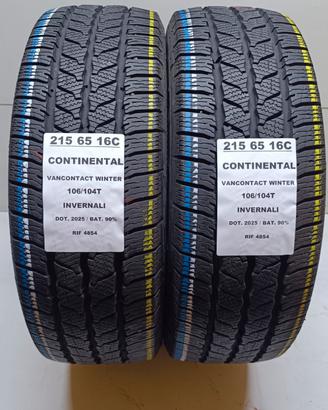 2 GOMME 215 65 16C CONTINENTAL INV RIF4854