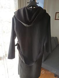 Giacca lunga panno nera