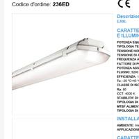 Plafoniera luce led Beghelli interno esterno nuova