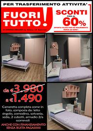 Cameretta singola rosa, (giessegi)